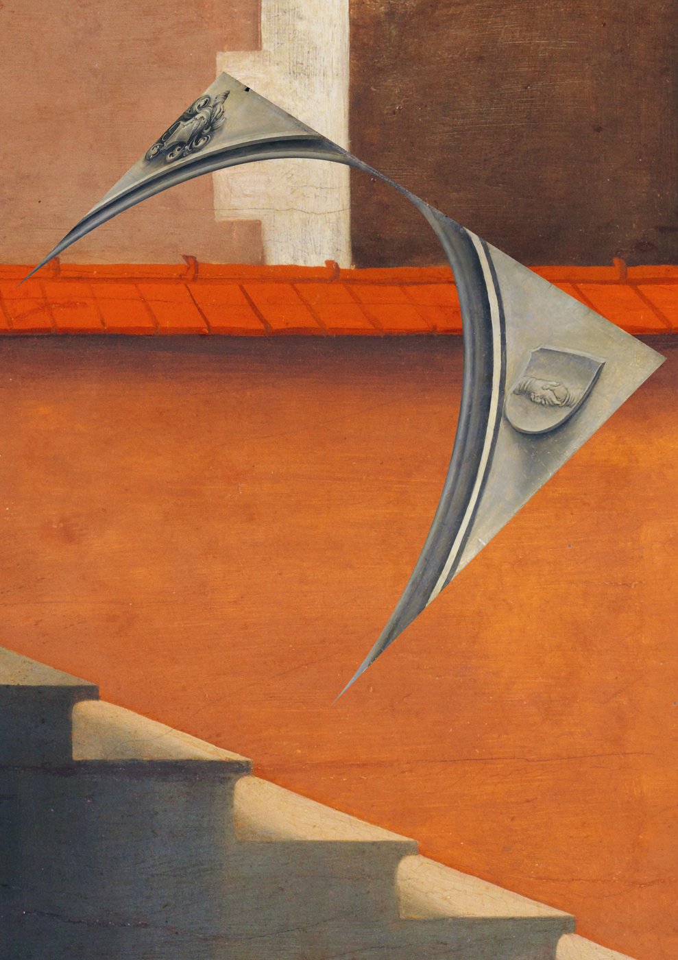 orange Bildfläche mit Details