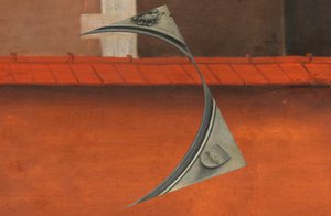 rotes Gemäldedetail