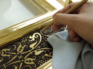 mit Veronika Laurer, Vergoldermeisterin an der Gemäldegalerie