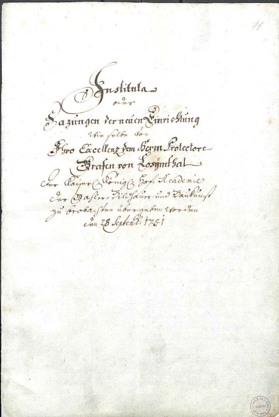 1 Handgeschriebenes Titelblatt
