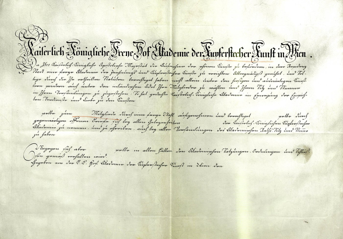 5 Vorlage für die Urkunde, Pergament, Kurrentschrift