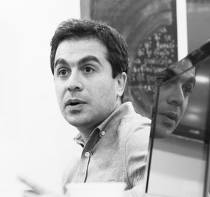 Black and white photograph of the researcher